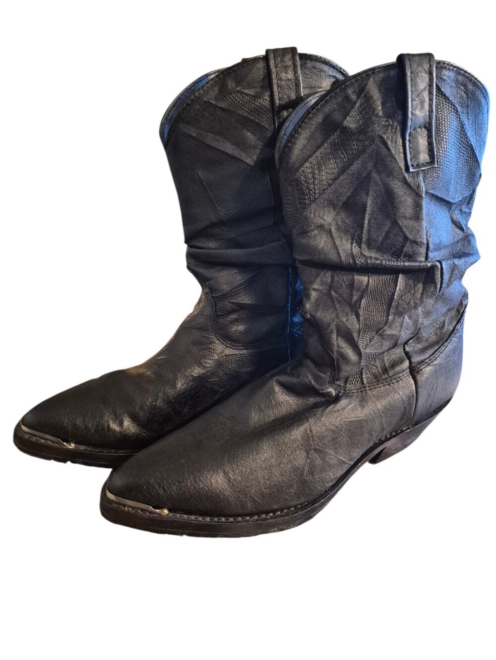 Dingo Mens Western Leather Slouchy Boots- 9.         S33